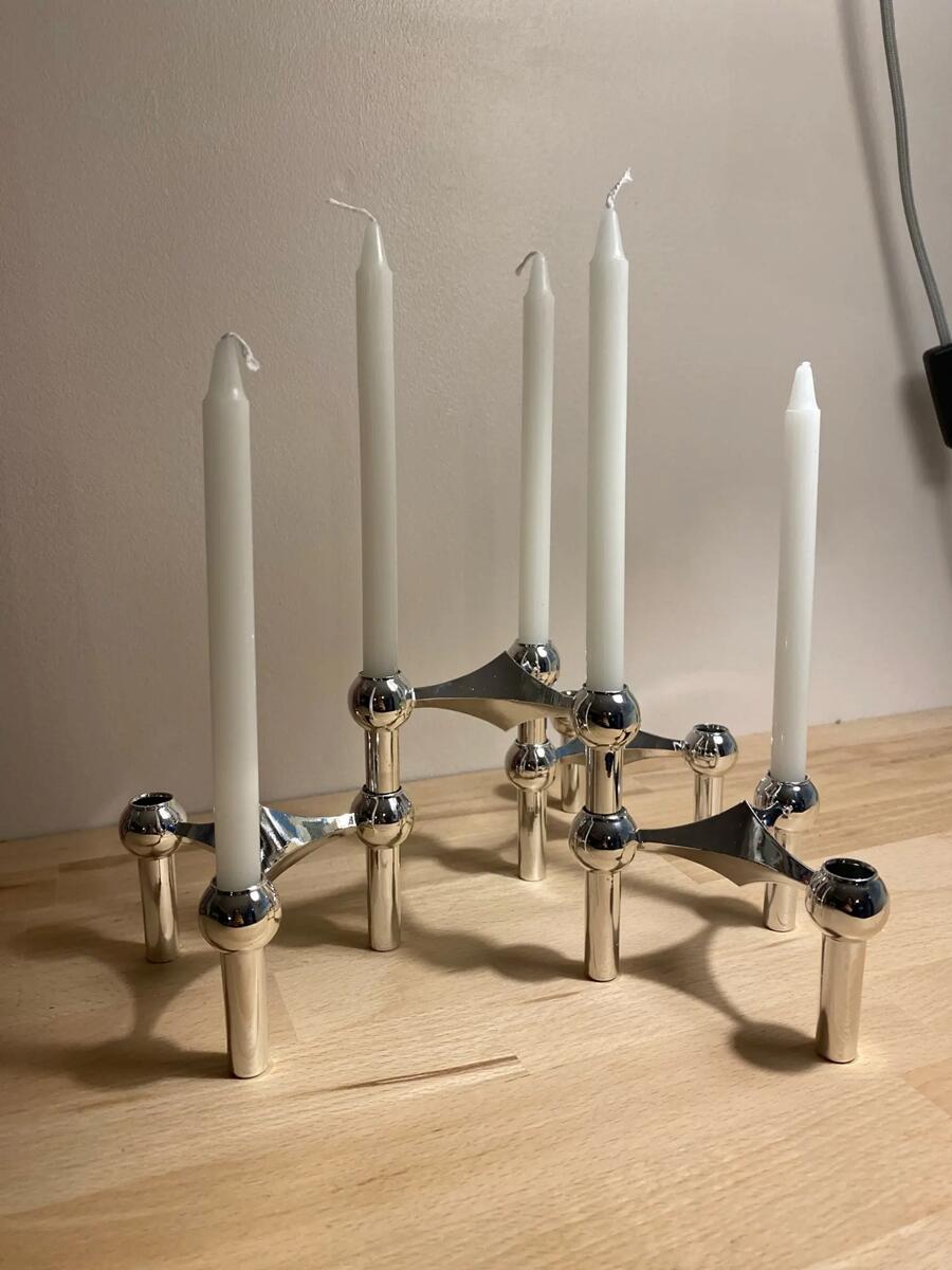 Centerpiece Stick - Candelabro de Metal con estructura Molecular