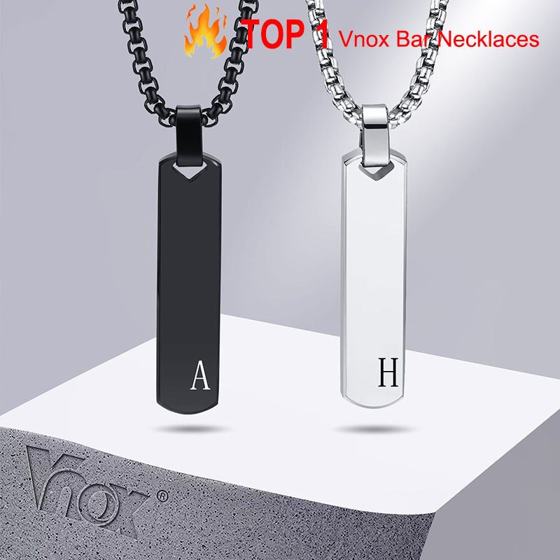 Event Z - Vnox-Collar de barra inicial para hombres,