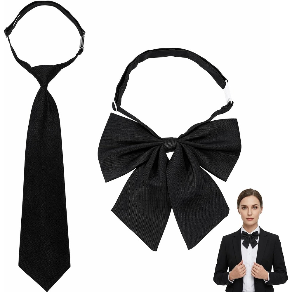 Event & Party Supply - Pajaritas Negras para Mujer, Grandes, Pre-atadas,