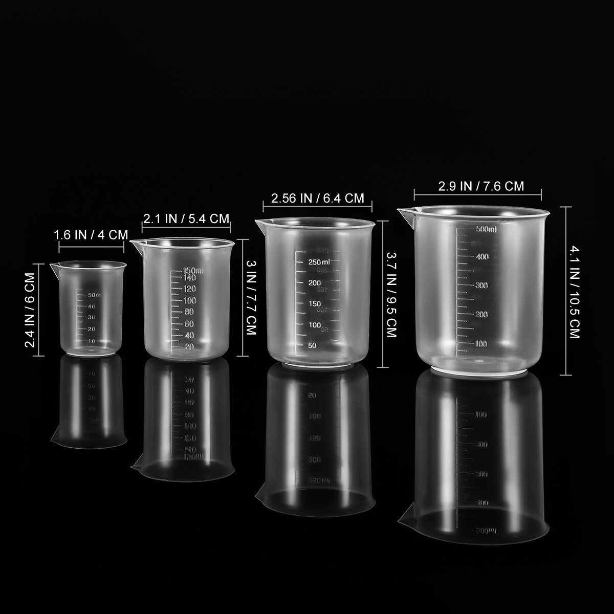 Plastic Cup 50Pcs - Vaso medidor de plástico de 50Ml,