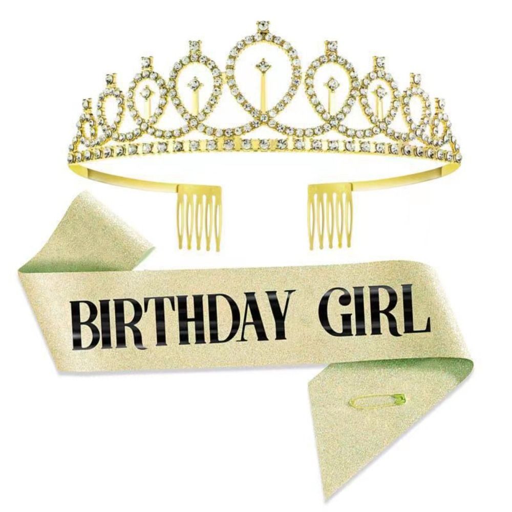 Juego de 2 Coronas de Cumpleañ - Birthday Sash Glitter reseña y precio