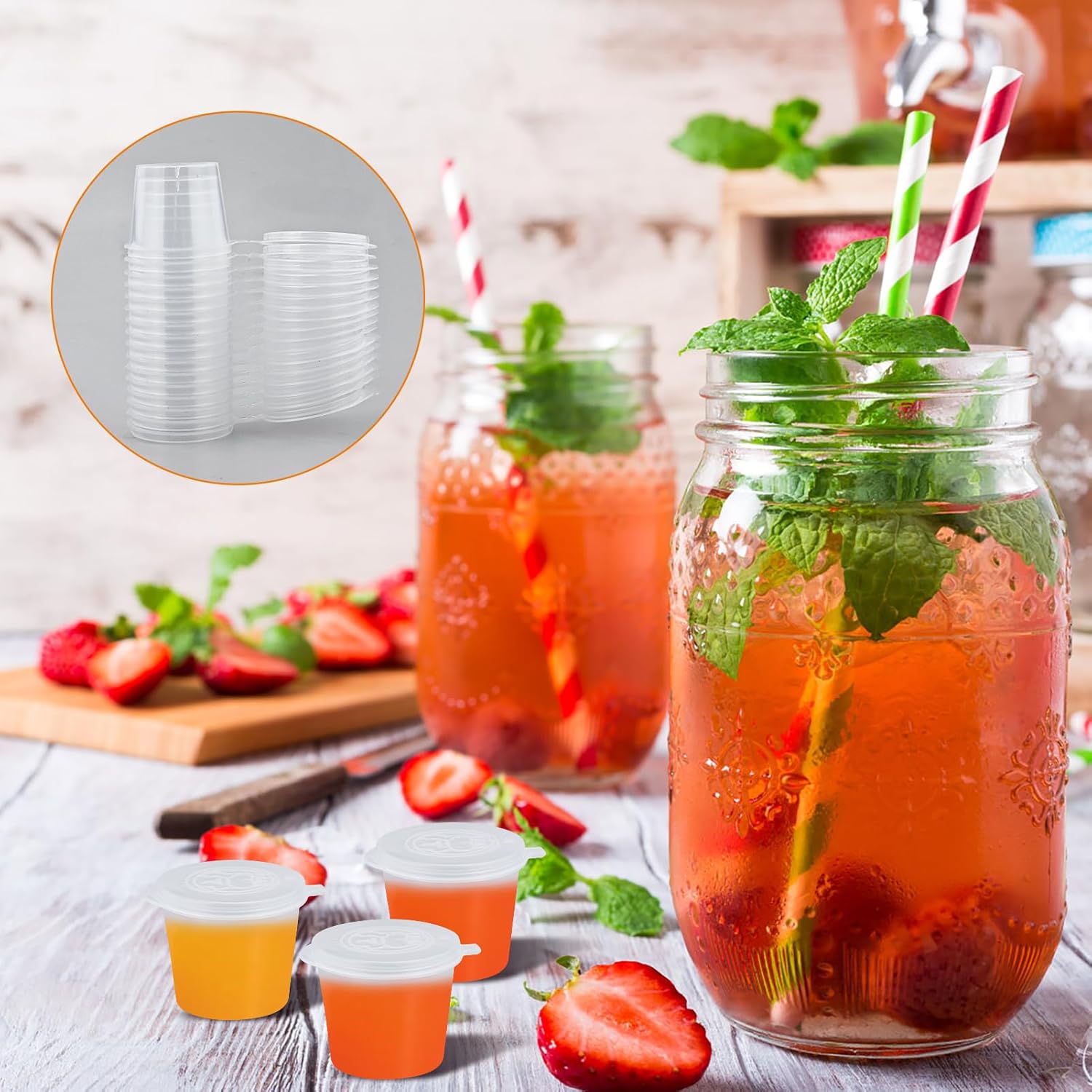 Vasos de plástico transparente - Plastic Cup 50Pcs reseña y precio