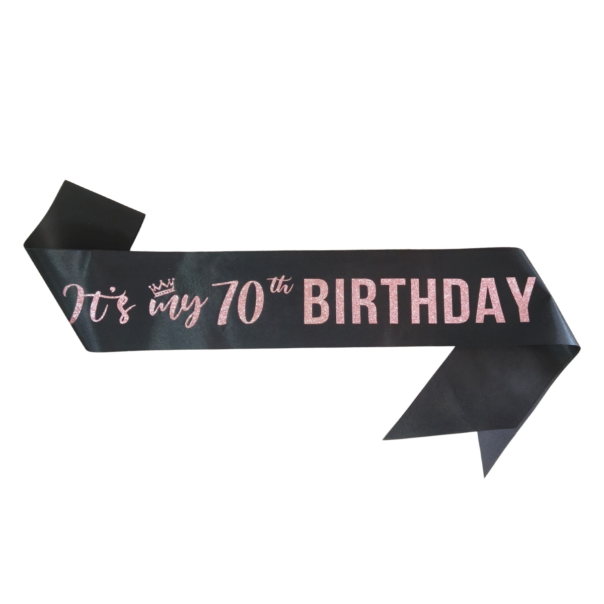 Cinta de satén negra premium c - Birthday Sash Glitter reseña y precio