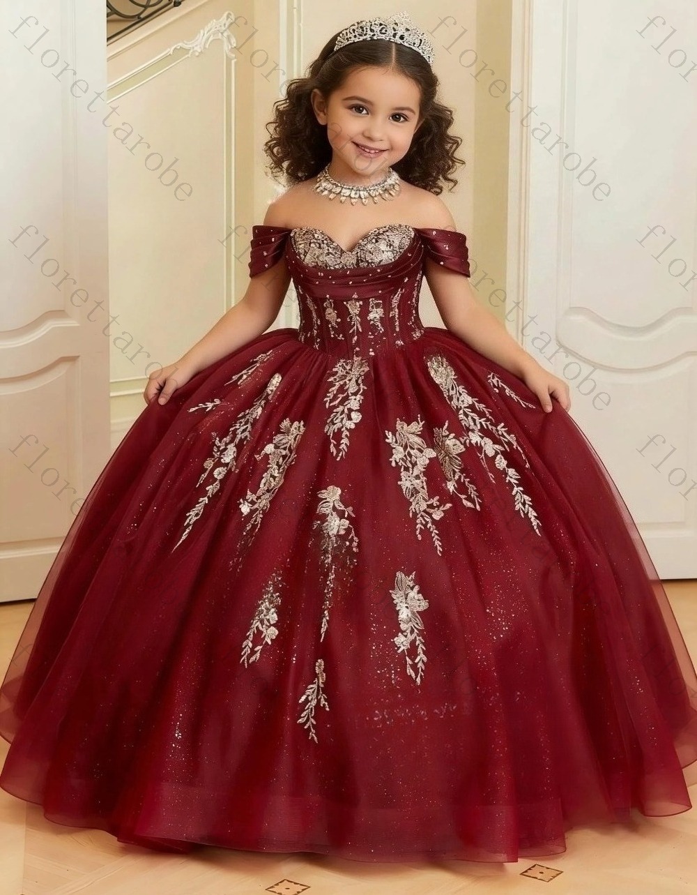 Vestido de niña de las flores  - Birthday Sash Glitter reseña y precio